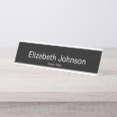 Search for job title name plates Black and white