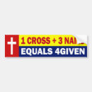Search for nails bumper stickers Cross