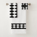 Search for black and white diamond pattern bathroom accessories Bold