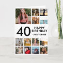 Search for black white 40th birthday cards Photo collage