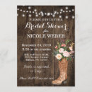 Search for cowboy boot bridal shower invitations Bride