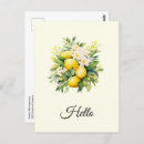 Search for yellow blossoms postcards Watercolor