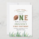 Search for football 1st birthday invitations Cute