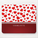 Search for red hearts mousepads Girly