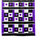 Search for black heart shower curtains Purple