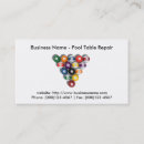 Search for pool table business cards Billiard