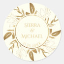 Search for white and gold wedding stickers Ivory