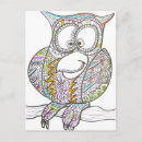 Search for abstract owl postcards Whimsical