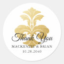 Search for fleur de lis thank you stickers Gold