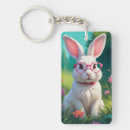 Search for green grass key rings Rabbit