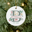 Search for letter b christmas tree decorations Red