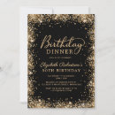 Search for dinner 50th birthday invitations Black and gold