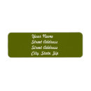 Search for olive return address labels Colour
