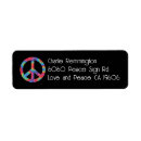 Search for peace symbol return address labels Hippy