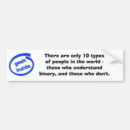 Search for types bumper stickers Binary