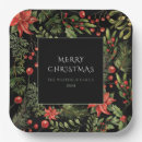 Search for black christmas plates Greenery