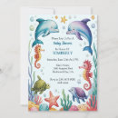 Search for dolphin baby shower invitations Underwater
