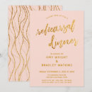 Search for blush rehearsal dinner invitations Blush pink and gold