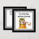 Search for tiger print birthday invitations Orange