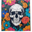 Search for skull shower curtains Black and white