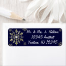 Search for gold snowflake return address labels Snowflakes