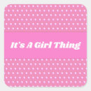 Search for its a girl square stickers Pink