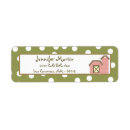 Search for farm birthday return address labels Pink