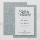 Search for silver glitter birthday invitations Typography