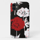 Search for red flowers iphone cases Black