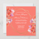 Search for gold and coral wedding invitations Floral
