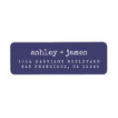 Search for navy blue wedding return address labels Modern