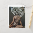 Search for flowers retro postcards Woman