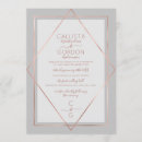 Search for rose gold and grey wedding invitations Typography
