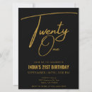 Search for black 21st birthday invitations Chic
