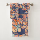 Search for navy blue flowers bath towels Boho