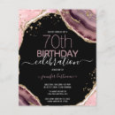 Search for purple 70th birthday invitations Glitter