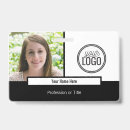 Search for black and white id badges Employee