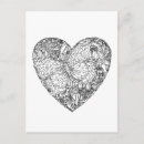 Search for heart mandala postcards Zen doodle style