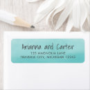 Search for ombre wedding return address labels Turquoise