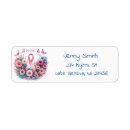 Search for breast cancer ribbon return address labels Pink