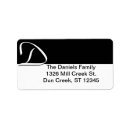Search for fancy initial return address labels Elegant