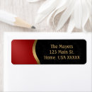 Search for black red and gold return address labels Simple