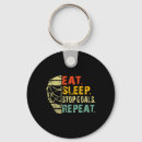 Search for eat sleep hockey key rings Face off
