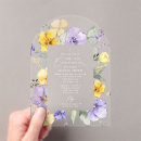 Search for purple first communion invitations Watercolor flowers