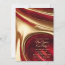 Search for ruby red and gold invitations Modern