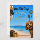 Search for beach party dogs invitations Funny