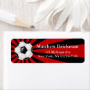 Search for soccer ball return address labels Black