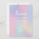 Search for iridescent birthday invitations Pastel