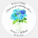 Search for blue hydrangeas wedding stickers Rustic