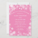 Search for snowflakes baby girl shower invitations Winter